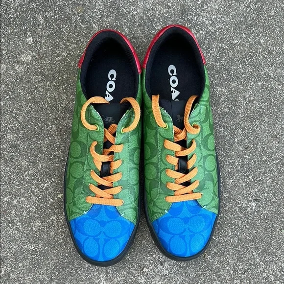 Coach Green and Blue Sneakers - Picture 1 of 5